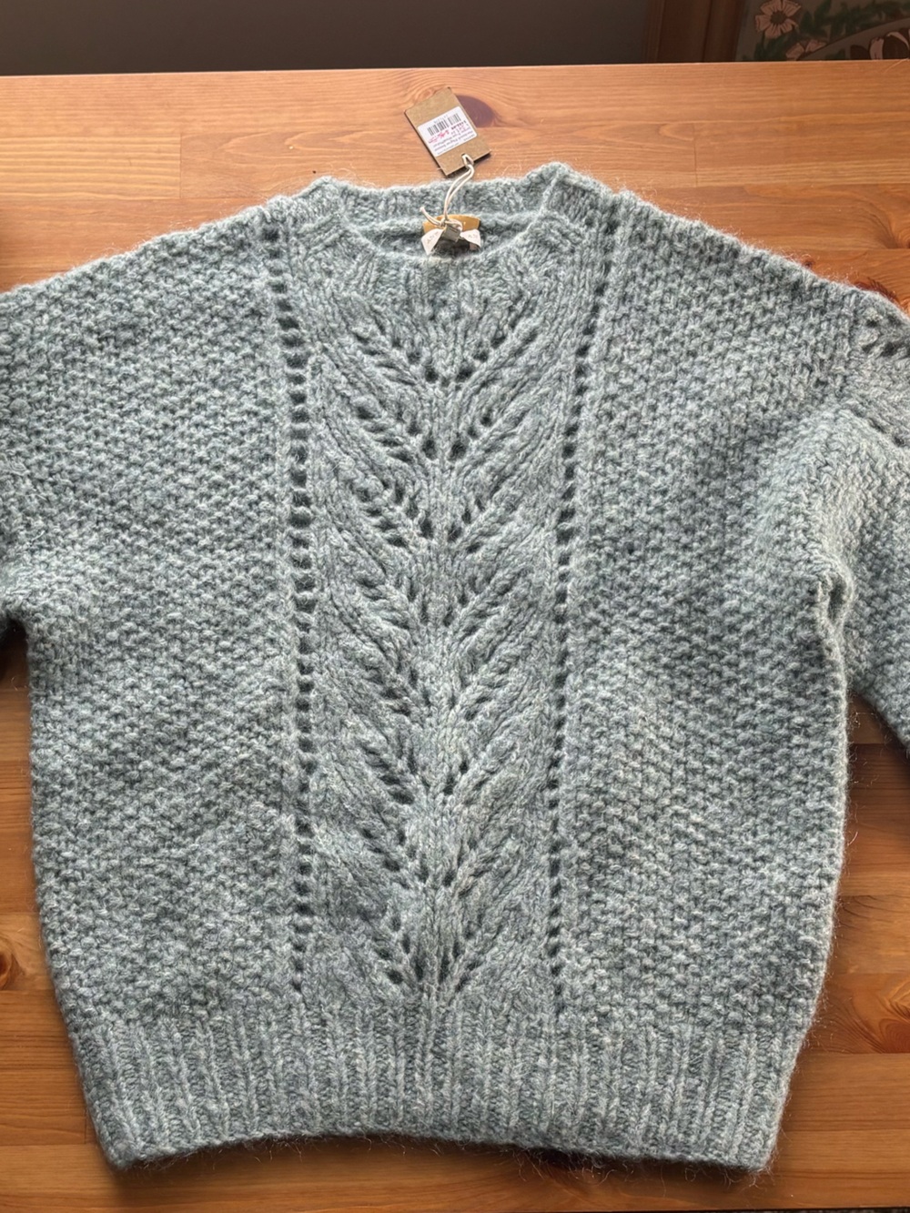 Handstich Filagree Wool Sweater by Ann Mashburn| L